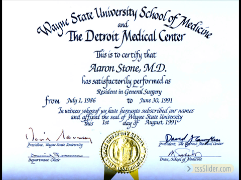 General Surgery Residency Certificate